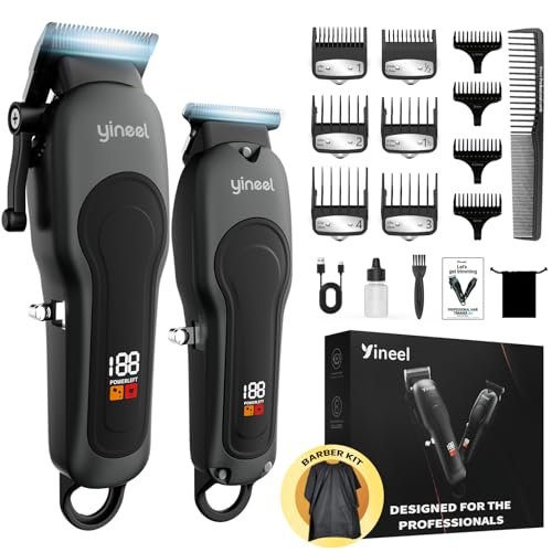 Yineel Professional Cordless Hair Clippers & Trimmer Set – Super Quiet LED Display, for Men, Women, Kids & Pets - görsel 2