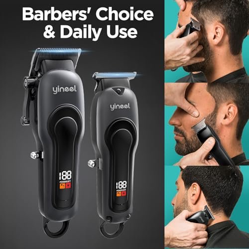 Yineel Professional Cordless Hair Clippers & Trimmer Set – Super Quiet LED Display, for Men, Women, Kids & Pets - görsel 16