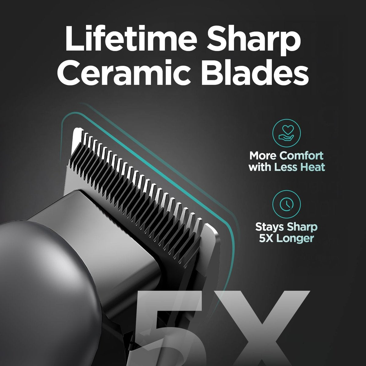 Yineel Professional Cordless Hair Clippers & Trimmer Set – Super Quiet LED Display, for Men, Women, Kids & Pets - görsel 7