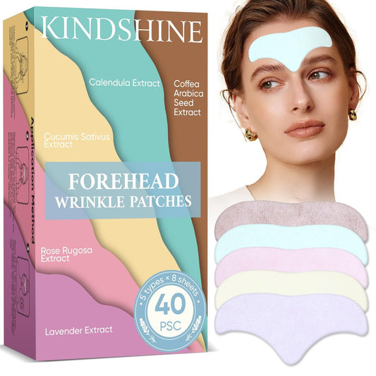 kindshine 40PCS Forehead Wrinkle Patches – Anti-Wrinkle Facial Patches with Hyaluronic Acid & Collagen, Overnight Forehead Wrinkle Smoothers Avelisse