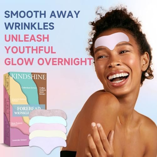 kindshine 40PCS Forehead Wrinkle Patches – Anti-Wrinkle Facial Patches with Hyaluronic Acid & Collagen, Overnight Forehead Wrinkle Smoothers Avelisse