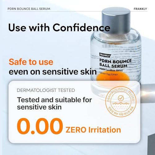 FRANKLY Salmon PDRN Bounce Ball Serum – 99% Pure Salmon DNA PDRN for Post Microneedling Recovery, Redness & Damaged Skin Repair | Glass Skin Korean Skincare | Lightweight, Non Sticky | 1.01 fl oz - görsel 16