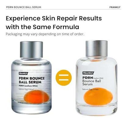 FRANKLY Salmon PDRN Bounce Ball Serum – 99% Pure Salmon DNA PDRN for Post Microneedling Recovery, Redness & Damaged Skin Repair | Glass Skin Korean Skincare | Lightweight, Non Sticky | 1.01 fl oz