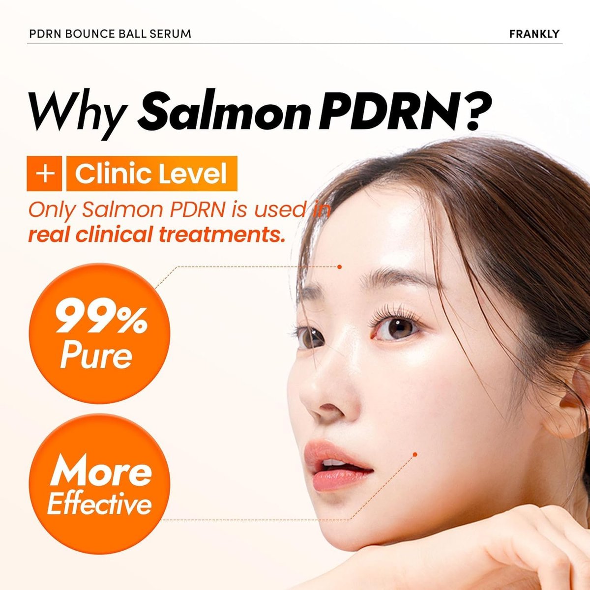 FRANKLY Salmon PDRN Bounce Ball Serum – 99% Pure Salmon DNA PDRN for Post Microneedling Recovery, Redness & Damaged Skin Repair | Glass Skin Korean Skincare | Lightweight, Non Sticky | 1.01 fl oz - görsel 11