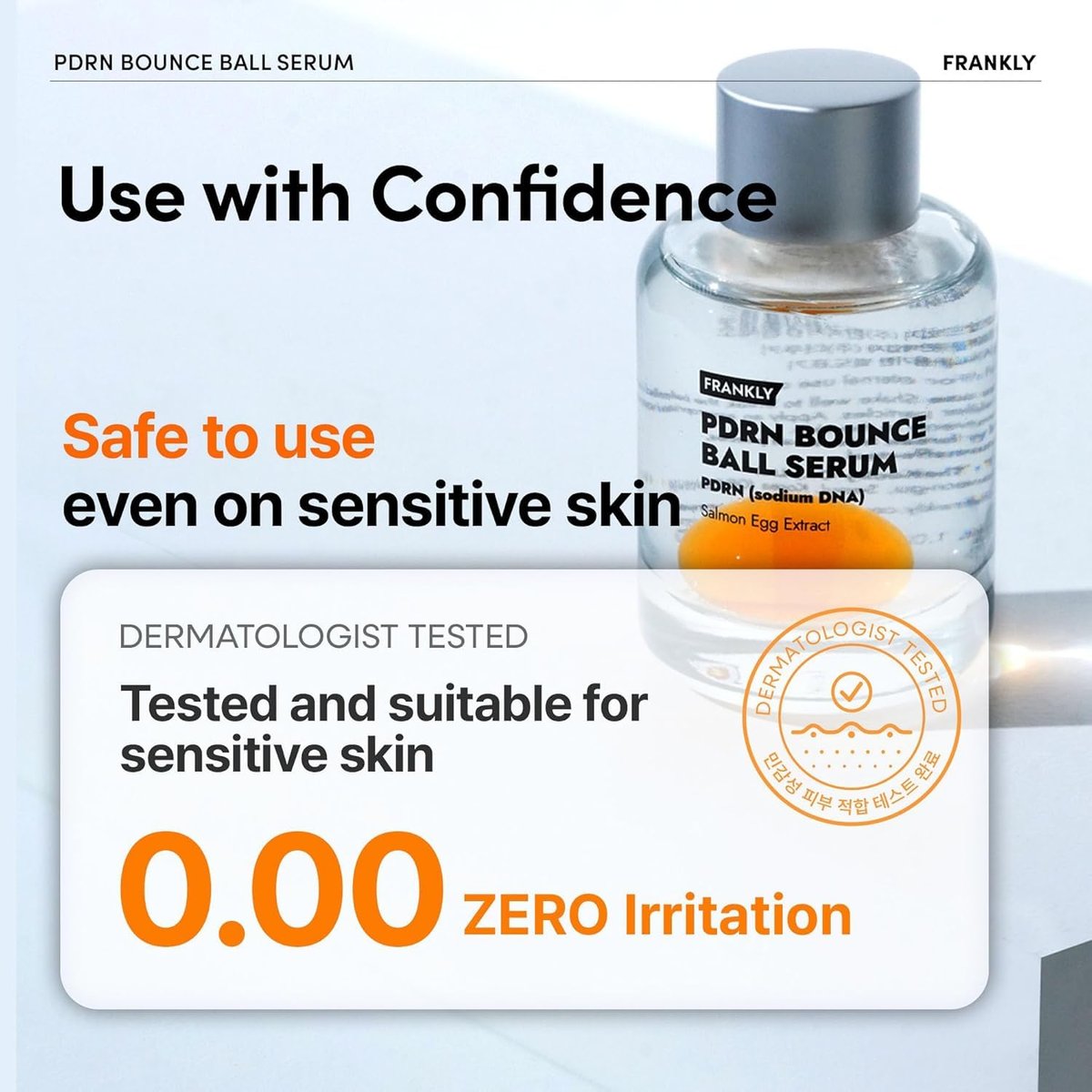 FRANKLY Salmon PDRN Bounce Ball Serum – 99% Pure Salmon DNA PDRN for Post Microneedling Recovery, Redness & Damaged Skin Repair | Glass Skin Korean Skincare | Lightweight, Non Sticky | 1.01 fl oz - görsel 15