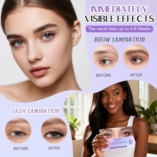 Choido 2-in-1 Lash Lift & Eyebrow Lamination Kit - Professional Eyelash Perm & Curling Kit for Salon or DIY Home Use, Lasts 6-8 Weeks (Purple) Avelisse