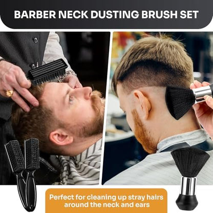 JZko Barber Cape 13-Piece Set with Neck Duster Brush - Extra Long 63"x55" Adjustable Hair Cutting Cape for Men, Women, Kids - Professional Salon & Home Use