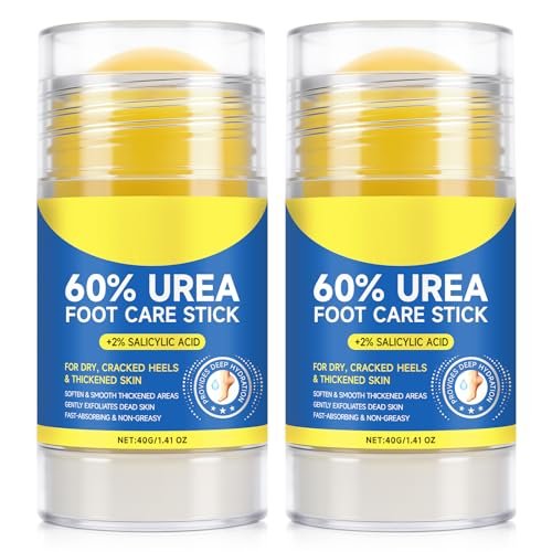 2Pack 60% Urea with 2% Salicylic Acid Urea Foot Care Stick - Moisturizer for Dry Cracked Feet, Knees, Elbows, Hands - Callus Remover & Skin Softener - görsel 2