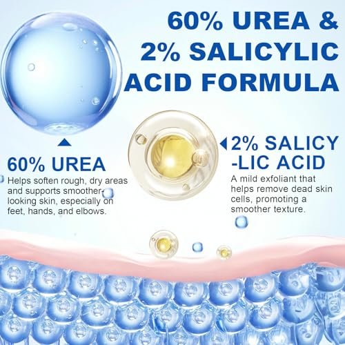 60% Urea with 2% Salicylic Acid Urea Foot Care Stick - 1.41 oz, Moisturizer for Dry Cracked Feet, Knees, Elbows, Hands, Callus Remover & Skin Softener - görsel 7