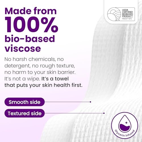 Clean Skin Club Healthy Aging Clean Towels® XL - Travel Pack - Disposable Face Towels for Smoothing Fine Lines & Wrinkles - TSA-Approved, 10 Count - görsel 14