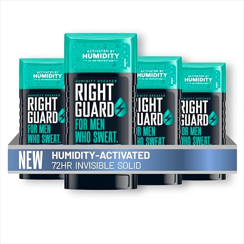 Right Guard Humidity Breaker Antiperspirant & Deodorant for Men, Cold Front Scent, 2.5oz (4 Pack) Invisible Solid, 72 Hour Sweat and Odor Control, Humidity Activated - görsel 2