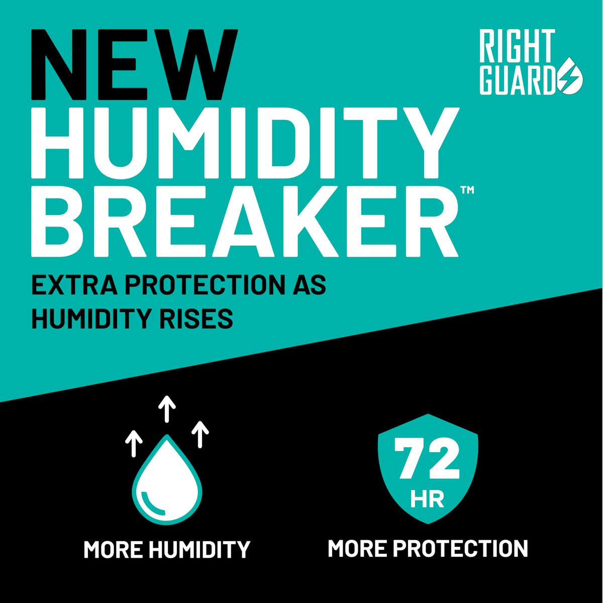 Right Guard Humidity Breaker Antiperspirant & Deodorant for Men, Cold Front Scent, 2.5oz (4 Pack) Invisible Solid, 72 Hour Sweat and Odor Control, Humidity Activated - görsel 3