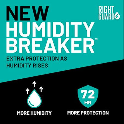 Right Guard Humidity Breaker Antiperspirant & Deodorant for Men, Cold Front Scent, 2.5oz (4 Pack) Invisible Solid, 72 Hour Sweat and Odor Control, Humidity Activated