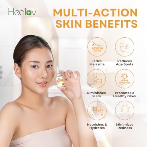 Kojic Acid Serum – Dark Spot Remover & Skin Brightener for Face & Body – Hyperpigmentation Treatment, Acne Scars, Even Tone – Glow Serum - görsel 6