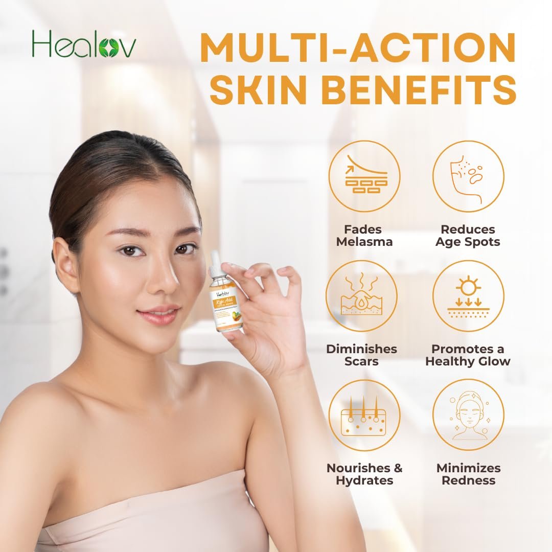 Kojic Acid Serum – Dark Spot Remover & Skin Brightener for Face & Body – Hyperpigmentation Treatment, Acne Scars, Even Tone – Glow Serum - görsel 5