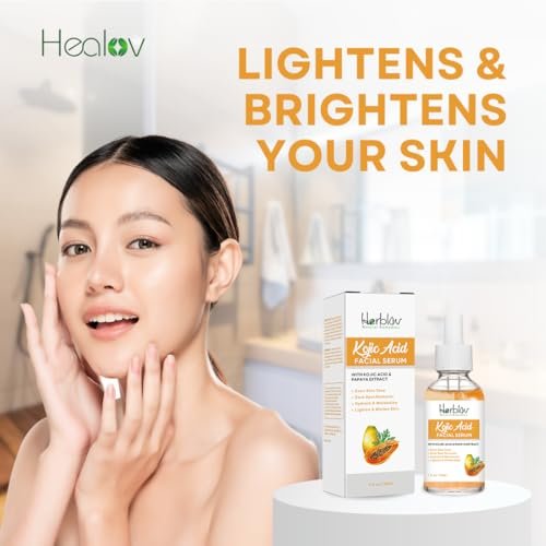 Kojic Acid Serum – Dark Spot Remover & Skin Brightener for Face & Body – Hyperpigmentation Treatment, Acne Scars, Even Tone – Glow Serum - görsel 14