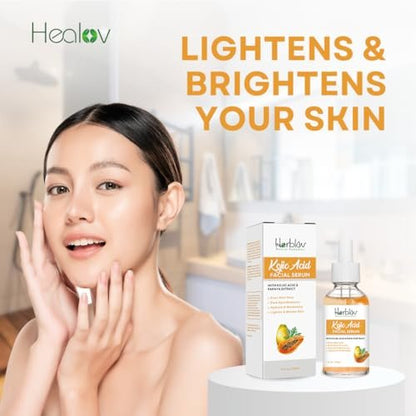 Kojic Acid Serum – Dark Spot Remover & Skin Brightener for Face & Body – Hyperpigmentation Treatment, Acne Scars, Even Tone – Glow Serum