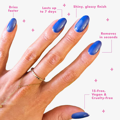 Olive & June Quick Dry Nail Polish - Speed Gloss Topcoat - Fast-Drying, Smudgeproof, 15-Free Vegan Formula - Salon-Quality Manicure at Home - 0.46 Fl Oz
