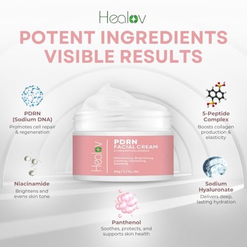 PDRN Cream – Rejuvenating Korean Face Moisturizer with Salmon DNA, Niacinamide & Vitamin C – Anti-Aging, Firming, Plumping Daily Cream for Dark Spots, Uneven Tone, Glow, Collagen & Barrier Repair - görsel 12
