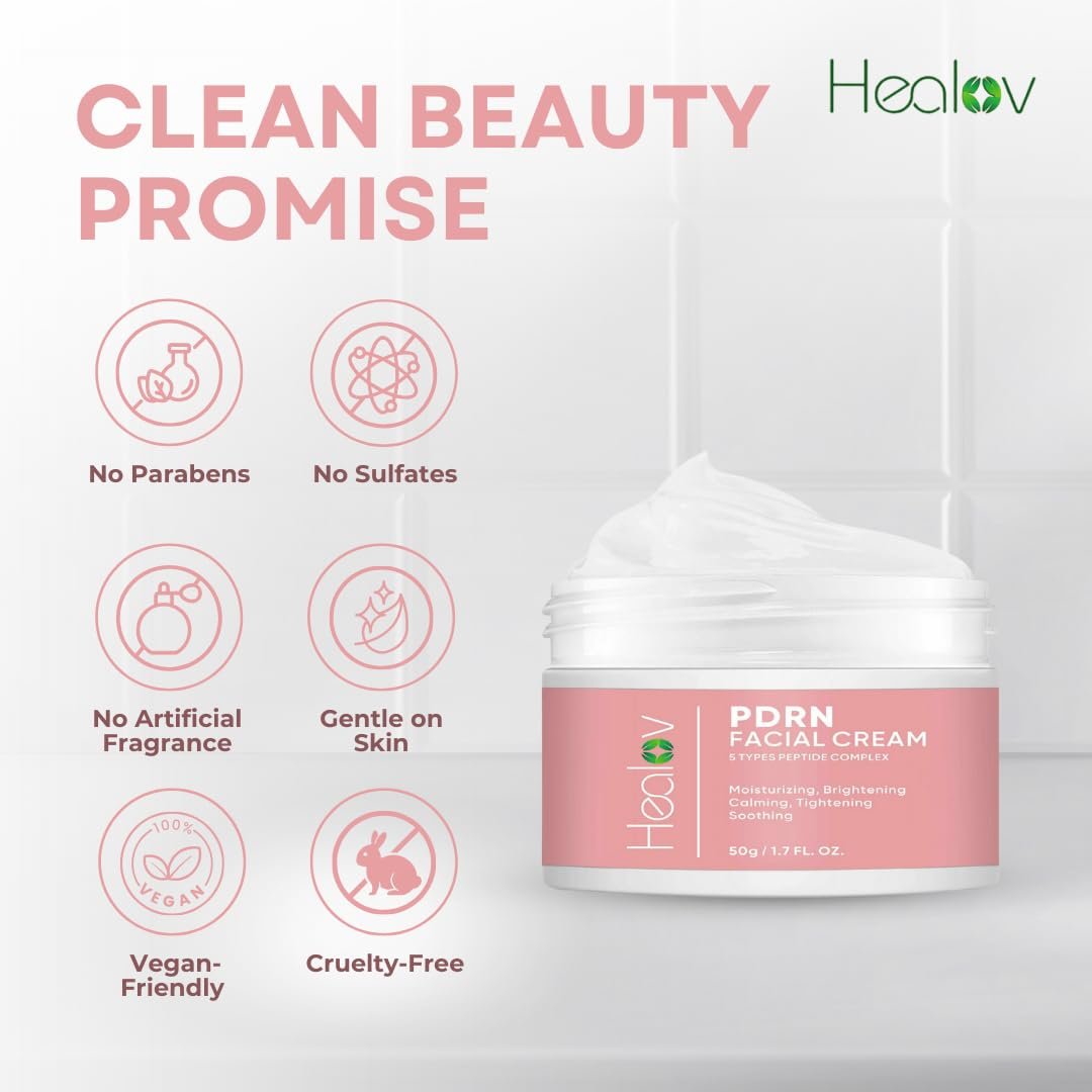 PDRN Cream – Rejuvenating Korean Face Moisturizer with Salmon DNA, Niacinamide & Vitamin C – Anti-Aging, Firming, Plumping Daily Cream for Dark Spots, Uneven Tone, Glow, Collagen & Barrier Repair - görsel 13