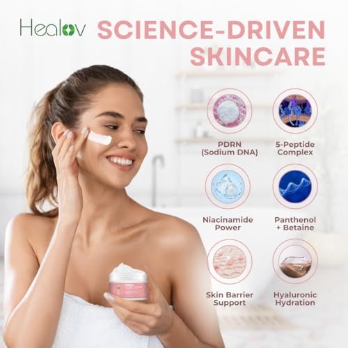 PDRN Cream – Rejuvenating Korean Face Moisturizer with Salmon DNA, Niacinamide & Vitamin C – Anti-Aging, Firming, Plumping Daily Cream for Dark Spots, Uneven Tone, Glow, Collagen & Barrier Repair - görsel 10