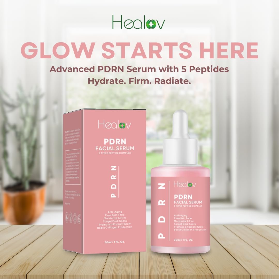 Healov PDRN Serum – Rejuvenating Peptide Face Serum with Salmon DNA for Anti-Aging, Hydration, Collagen Boost, and Barrier Repair – Brightening Daily Skincare for Dark Spots and Uneven Tone - görsel 4