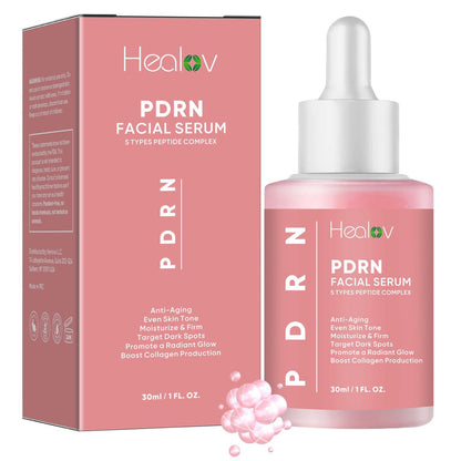 Healov PDRN Serum – Rejuvenating Peptide Face Serum with Salmon DNA for Anti-Aging, Hydration, Collagen Boost, and Barrier Repair – Brightening Daily Skincare for Dark Spots and Uneven Tone