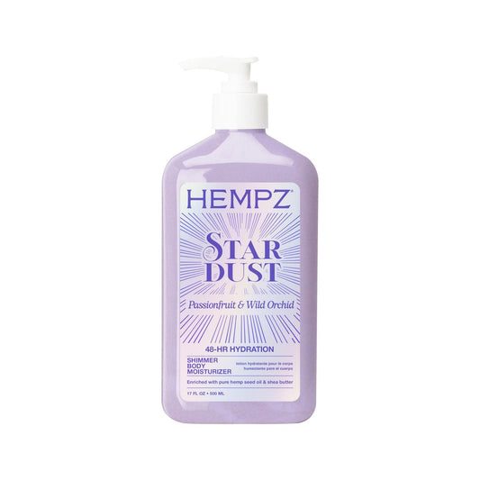 Hempz Star Dust Body Lotion - Iridescent Glow Shimmer with Passionfruit & Wild Orchid, Hydrating & Nourishing Moisturizer, 17 oz