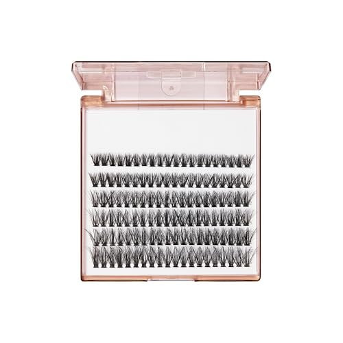 BeBlinky False Eyelashes Lash Extension Kit 08 – 120 Voluminous Clusters 9mm-16mm, Narrow Band, Easy Apply & Remove, No Damage to Natural Lashes Avelisse