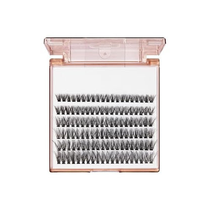 BeBlinky False Eyelashes Lash Extension Kit 08 – 120 Voluminous Clusters 9mm-16mm, Narrow Band, Easy Apply & Remove, No Damage to Natural Lashes Avelisse