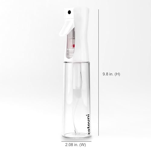 Cotouni Continuous Spray Bottle for Hair Care, Hydrating Skin Care, Plant Mister, Ironing & Cleaning – 10.1 fl oz Clear Glass - görsel 4