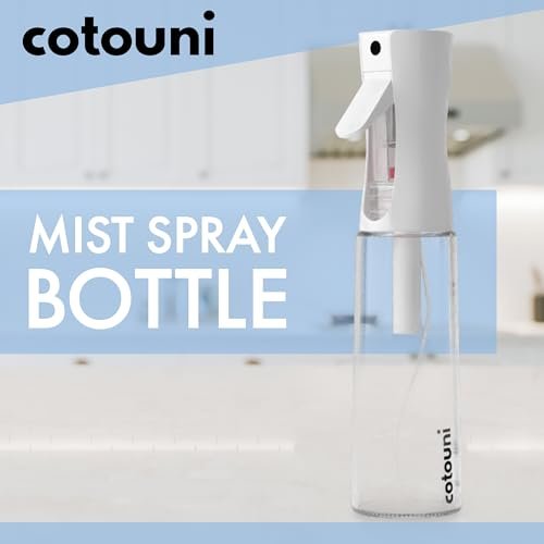 Cotouni Continuous Spray Bottle for Hair Care, Hydrating Skin Care, Plant Mister, Ironing & Cleaning – 10.1 fl oz Clear Glass - görsel 14