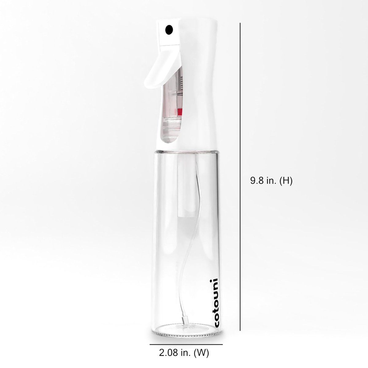 Cotouni Continuous Spray Bottle for Hair Care, Hydrating Skin Care, Plant Mister, Ironing & Cleaning – 10.1 fl oz Clear Glass - görsel 3