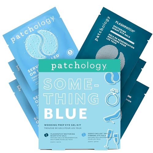 Patchology Bridal Shower Gift Box – Something Blue Cooling Under Eye Patches with Peptides & Bakuchiol for Depuffing & Firming | Wedding Skincare Gift Set Avelisse