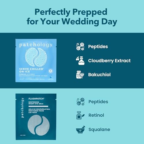 Patchology Bridal Shower Gift Box – Something Blue Cooling Under Eye Patches with Peptides & Bakuchiol for Depuffing & Firming | Wedding Skincare Gift Set Avelisse