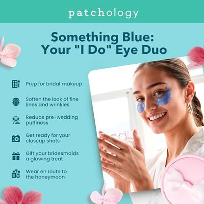 Patchology Bridal Shower Gift Box – Something Blue Cooling Under Eye Patches with Peptides & Bakuchiol for Depuffing & Firming | Wedding Skincare Gift Set Avelisse
