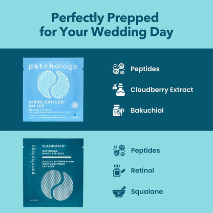 Patchology Bridal Shower Gift Box – Something Blue Cooling Under Eye Patches with Peptides & Bakuchiol for Depuffing & Firming | Wedding Skincare Gift Set Avelisse