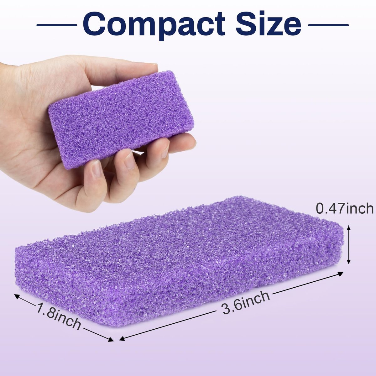 RAQEHO 20 Small Pumice Stone for Feet - 3.6 x 1.8 x 0.47 Inch Purple Foot Pumice Stone Foot Filer Pedicure Scrubber for Callus Removal Foot Care Spa Products for Dark Elbows Hard Skin Exfoliating - görsel 3