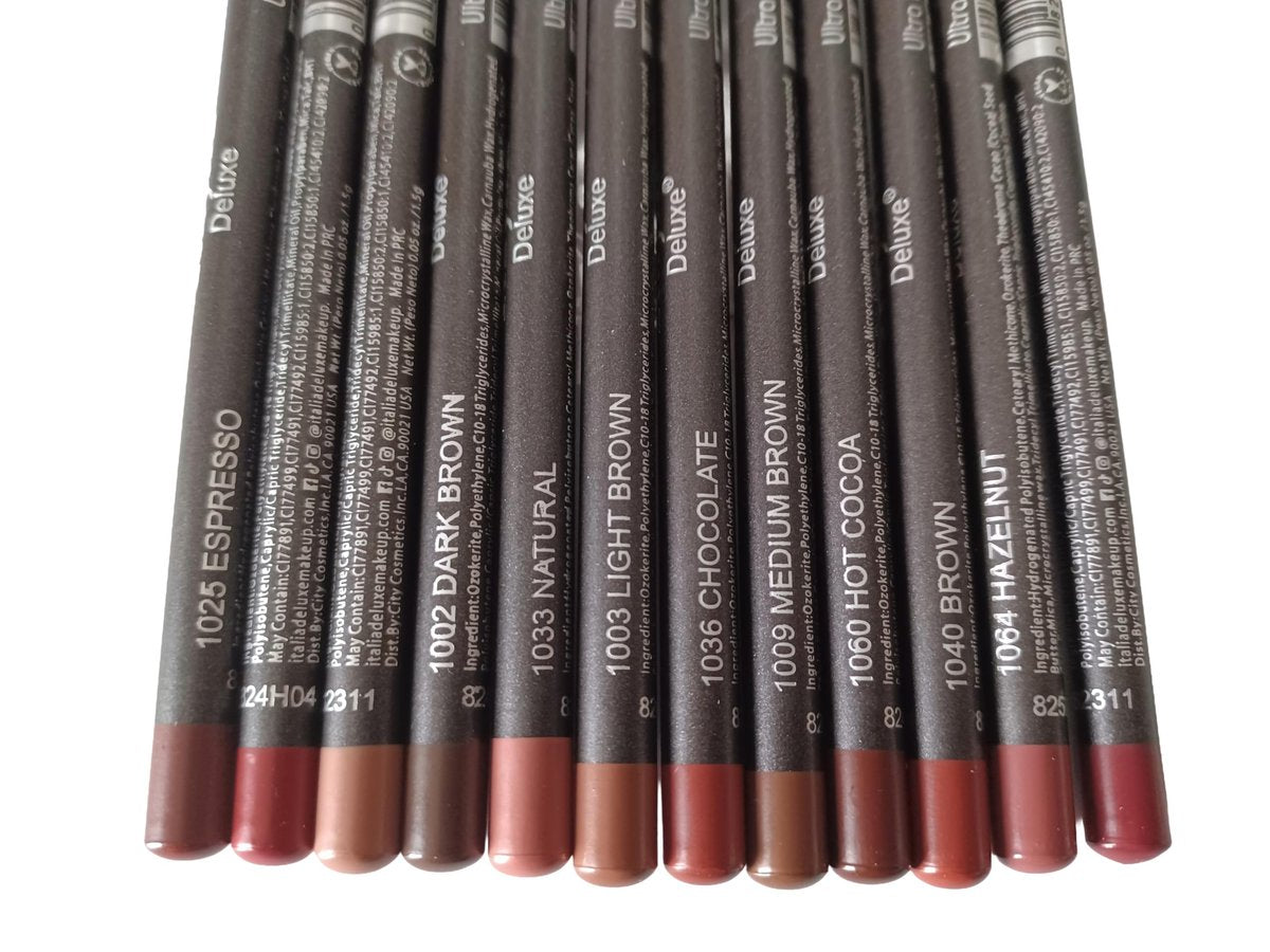 12-Piece Ultra Fine Lip & Eye Liner Set - Brown Collection - görsel 3