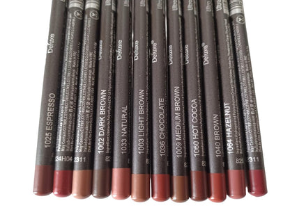 12-Piece Ultra Fine Lip & Eye Liner Set - Brown Collection