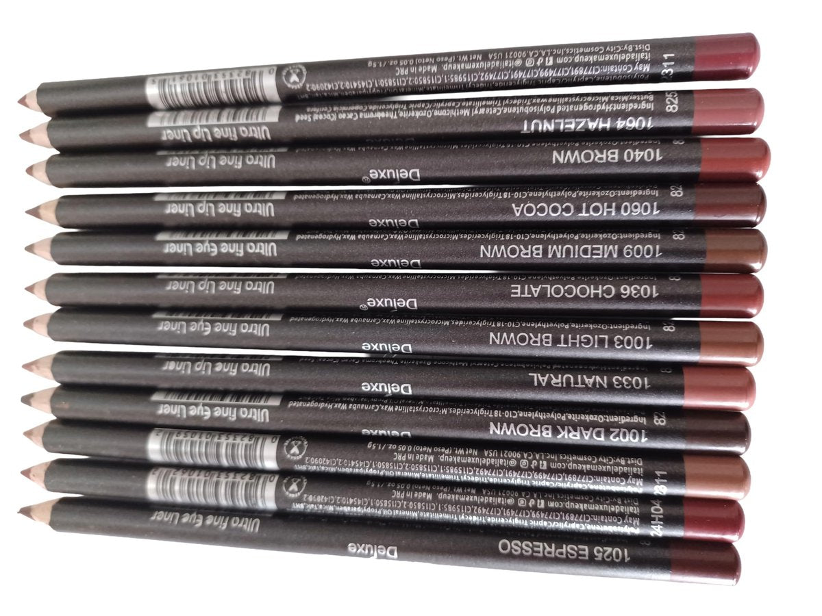 12-Piece Ultra Fine Lip & Eye Liner Set - Brown Collection - görsel 5