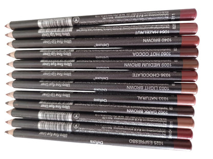 12-Piece Ultra Fine Lip & Eye Liner Set - Brown Collection