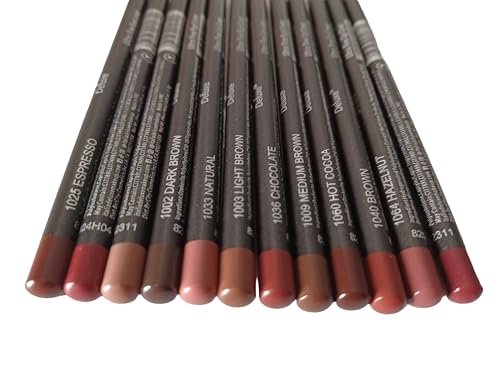12-Piece Ultra Fine Lip & Eye Liner Set - Brown Collection - görsel 2