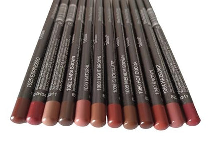12-Piece Ultra Fine Lip & Eye Liner Set - Brown Collection