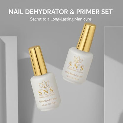 Ultra Bond Primer SNS Secret Nails System - Long-Lasting & Low-Odor Nail Prep Bond Primer for Nail Polish, Gel & Acrylic - Nail Care Product for Professional Salons & Home Manicures & Pedicures, 15 ml