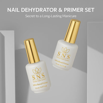 Ultra Bond Primer SNS Secret Nails System - Long-Lasting & Low-Odor Nail Prep Bond Primer for Nail Polish, Gel & Acrylic - Nail Care Product for Professional Salons & Home Manicures & Pedicures, 15 ml