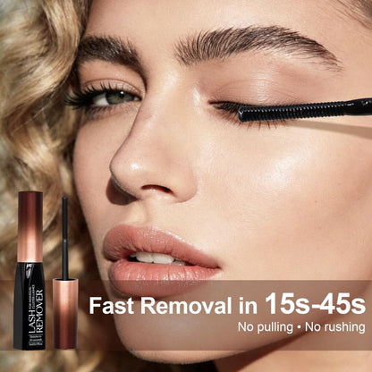 Pretty Memory Eyelash Glue Remover for Cluster & Individual Lashes – 5ml Gentle Liquid Remover with Spiral Brush for Precise Root Application, Fast Bond Dissolving in Seconds, At-Home Self Use Only