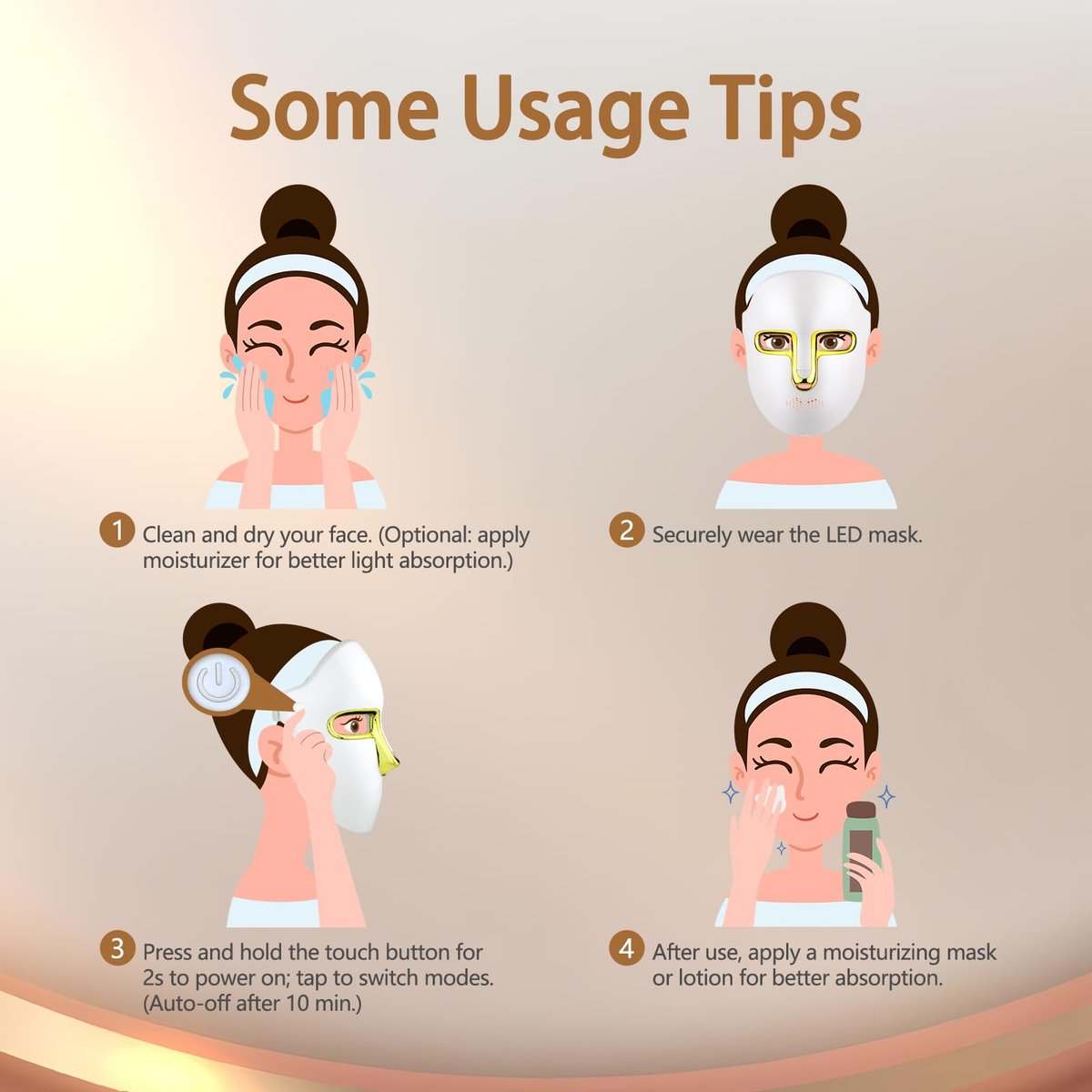 HSA FSA Red Light Therapy Face Mask – LED Light Therapy Mask with Red, Blue & Infrared Light for Anti-Aging & Blemish Repair Avelisse