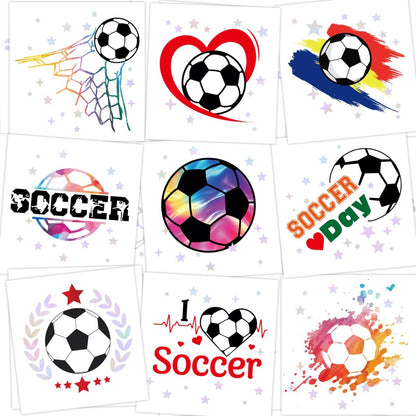WorldBazaar Soccer Temporary Tattoos Bulk 210 Pcs Glitter Tattoos for Soccer Party Supplies, Birthday Goodie Bag Favors