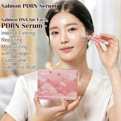 Mtmult Salmon PDRN Serum - Intense Firming, Repairing, Moisturizing with Collagen, Glutathione, Hyaluronic Acid (0.05 fl.oz x 10) Avelisse